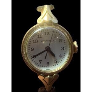 Vintage Caravelle Women's Gold Tone Expansion Band Watch Japan Movement